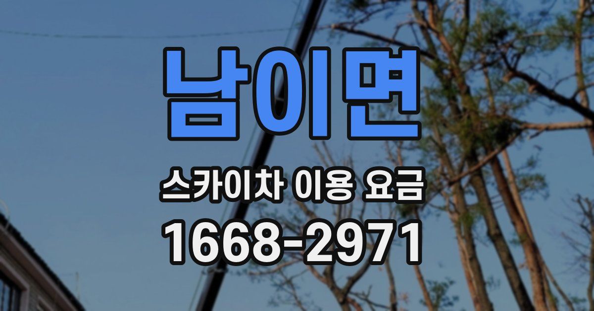 남이면 스카이차 이용 요금