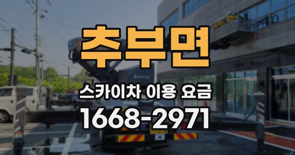 추부면 스카이차 이용 요금