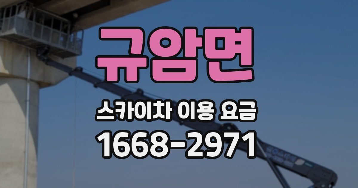 규암면 스카이차 이용 요금