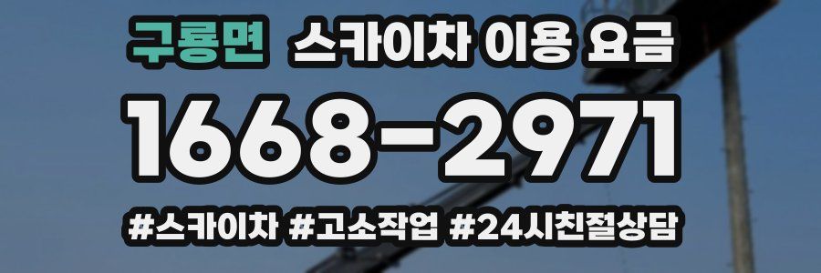 구룡면 스카이차 이용 요금