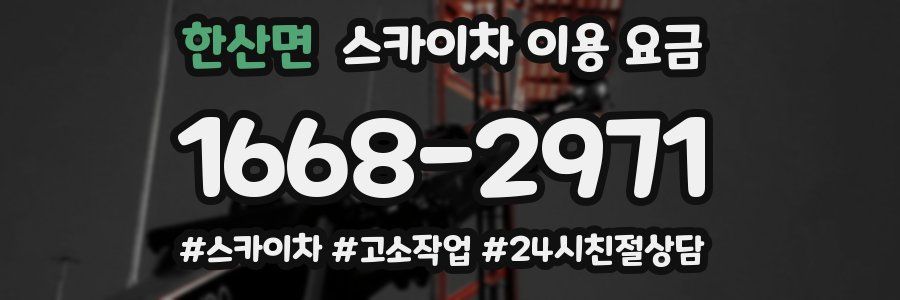 한산면 스카이차 이용 요금
