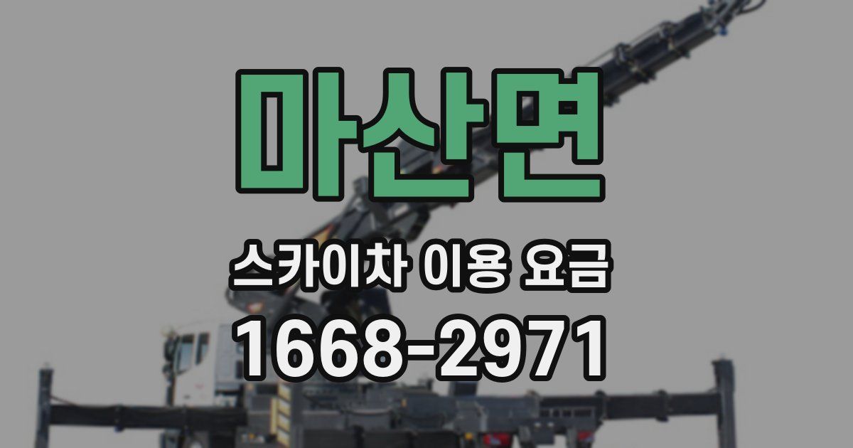 마산면 스카이차 이용 요금