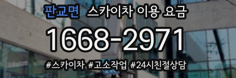 판교면 스카이차 이용 요금