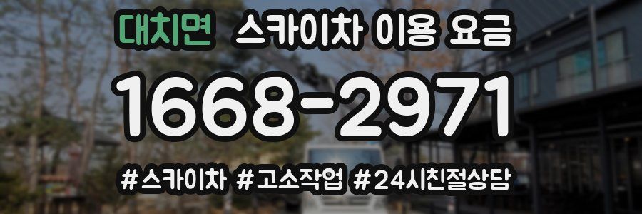 대치면 스카이차 이용 요금