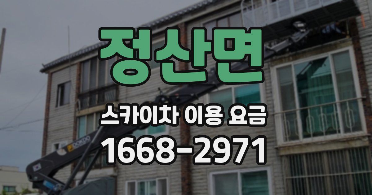 정산면 스카이차 이용 요금