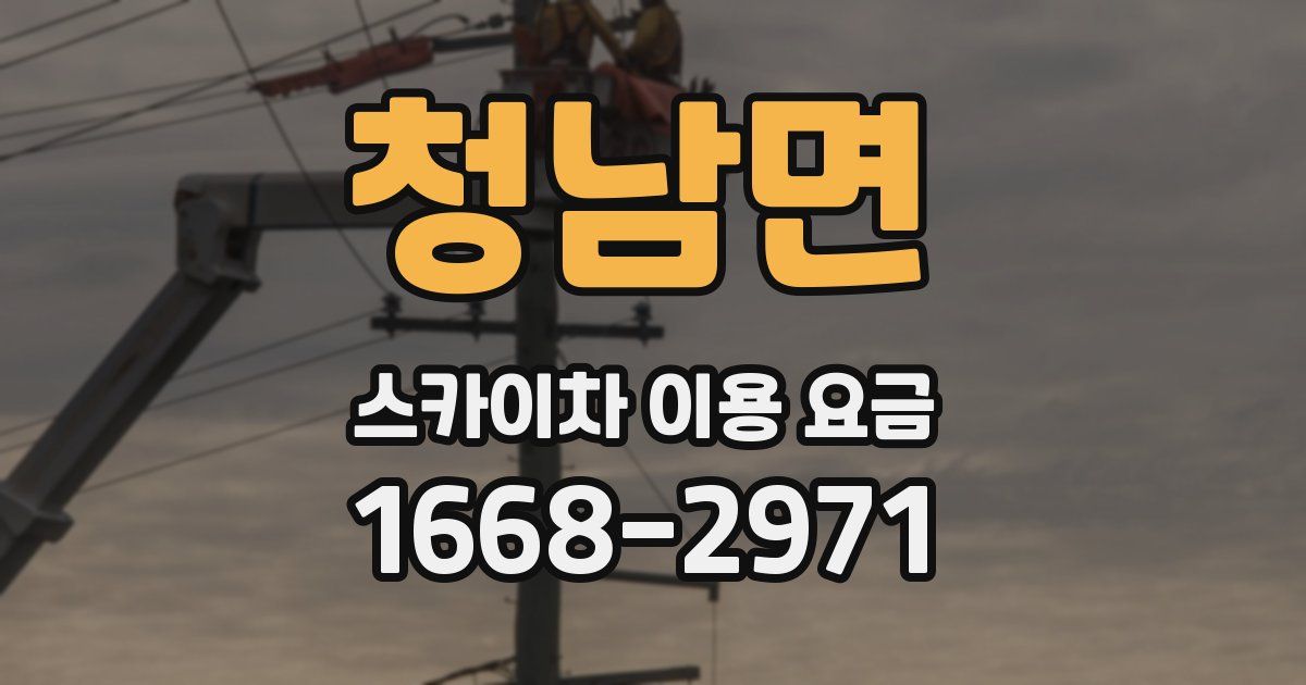 청남면 스카이차 이용 요금