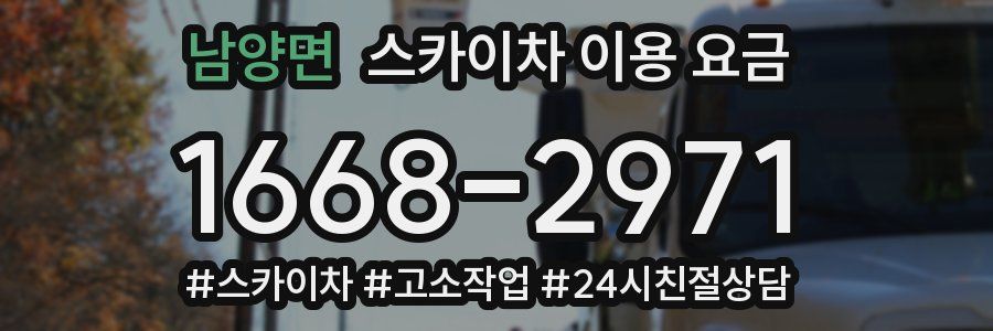 남양면 스카이차 이용 요금