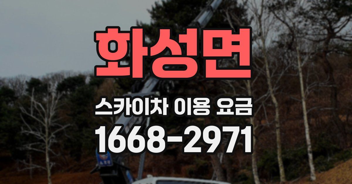 화성면 스카이차 이용 요금