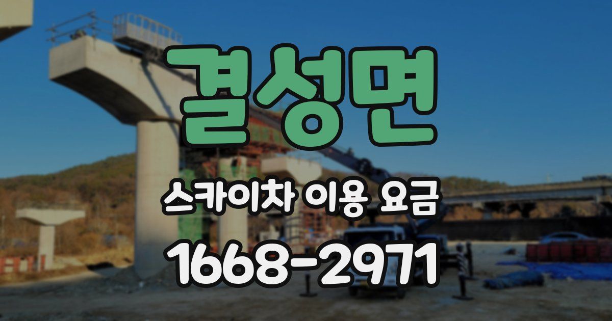 결성면 스카이차 이용 요금