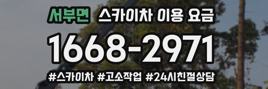 서부면 스카이차 이용 요금