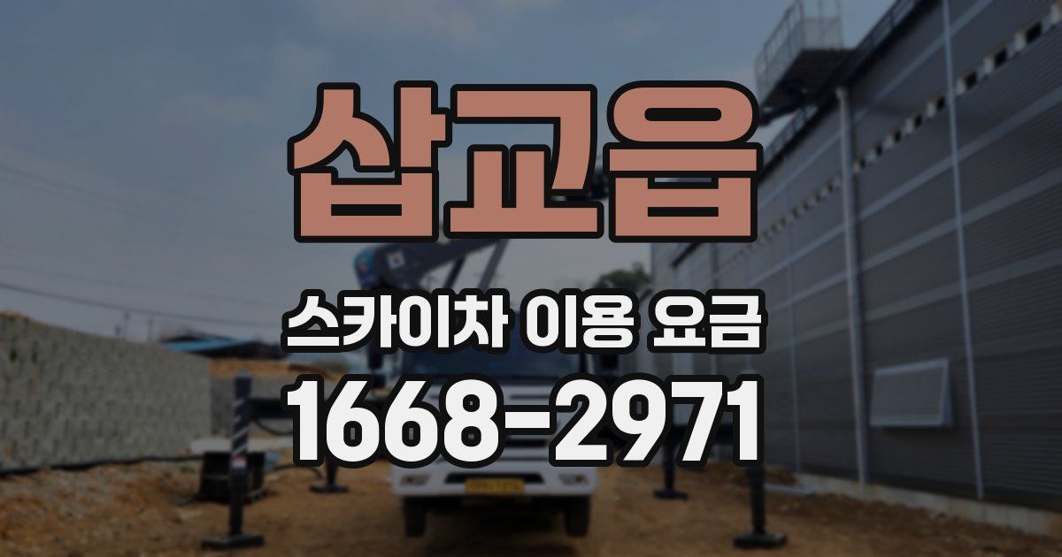 삽교읍 스카이차 이용 요금