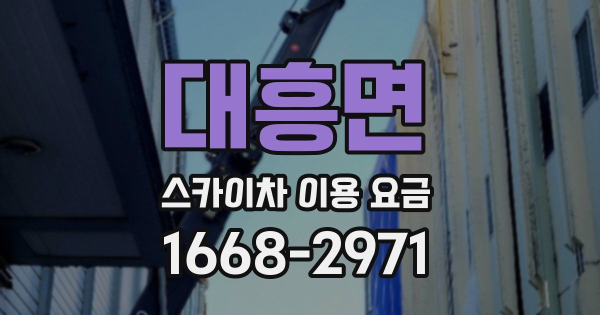 대흥면 스카이차 이용 요금