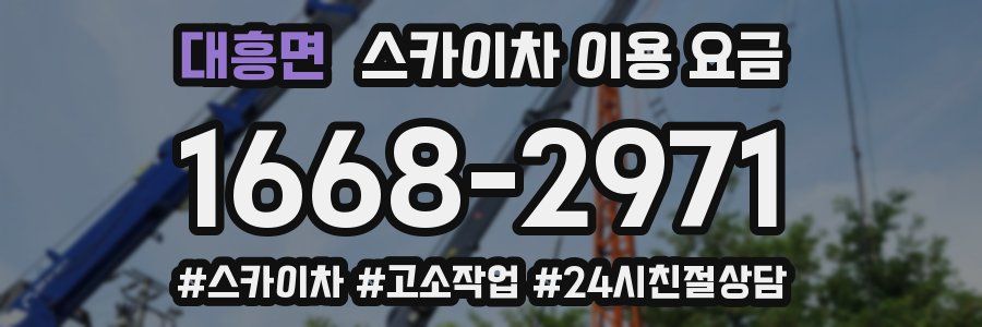 대흥면 스카이차 이용 요금