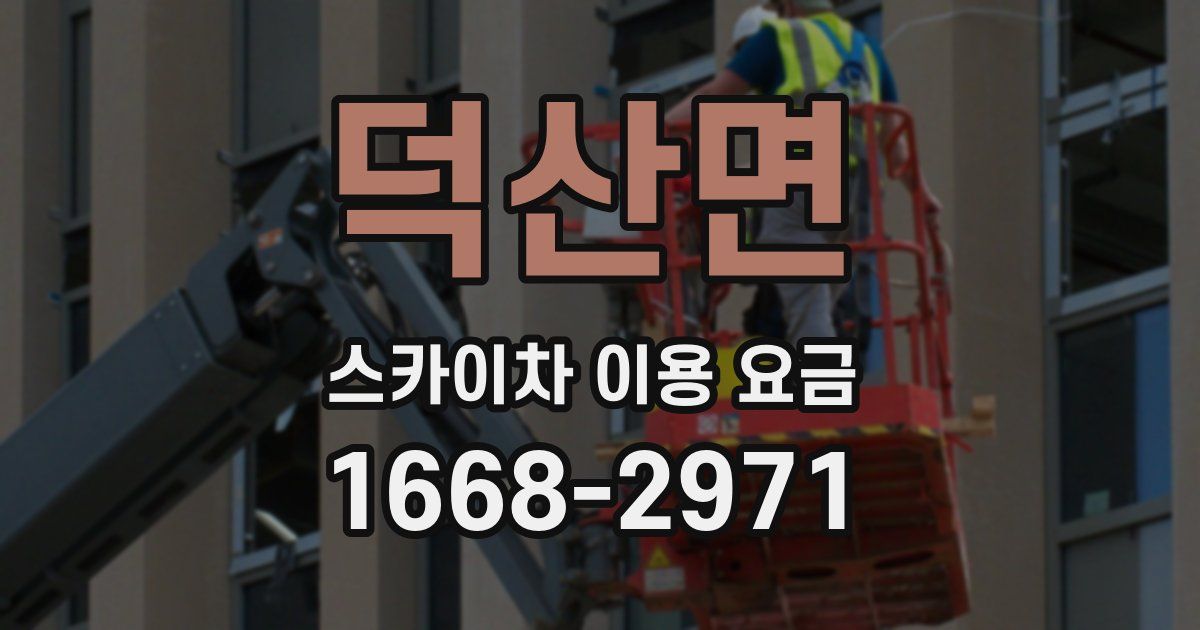 덕산면 스카이차 이용 요금