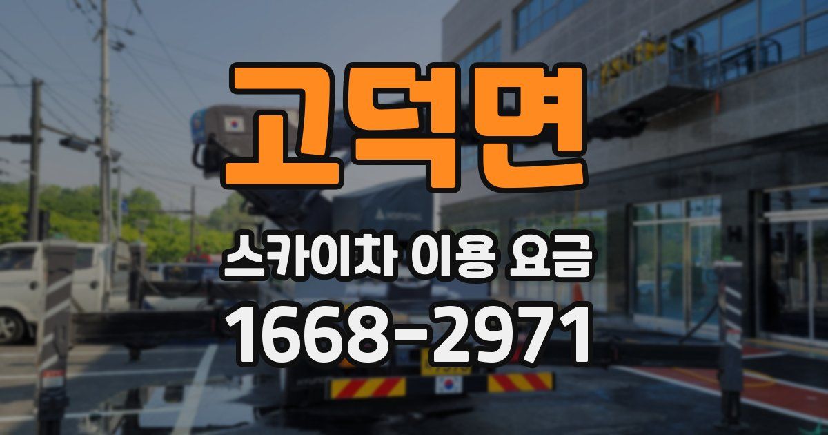 고덕면 스카이차 이용 요금