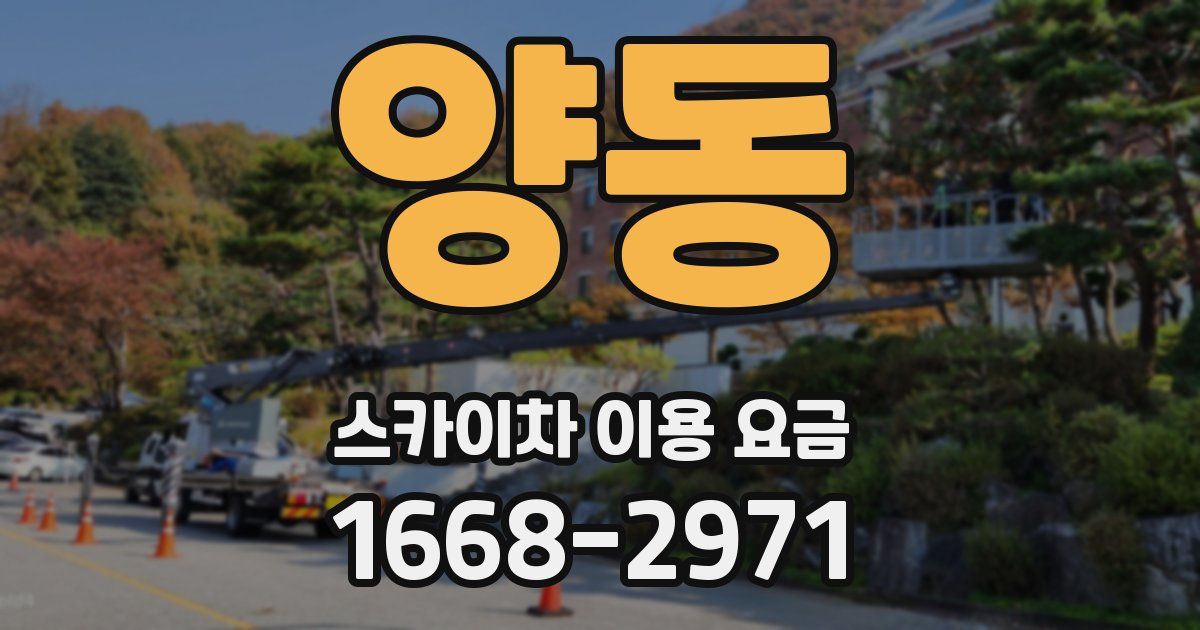 양동 스카이차 이용 요금