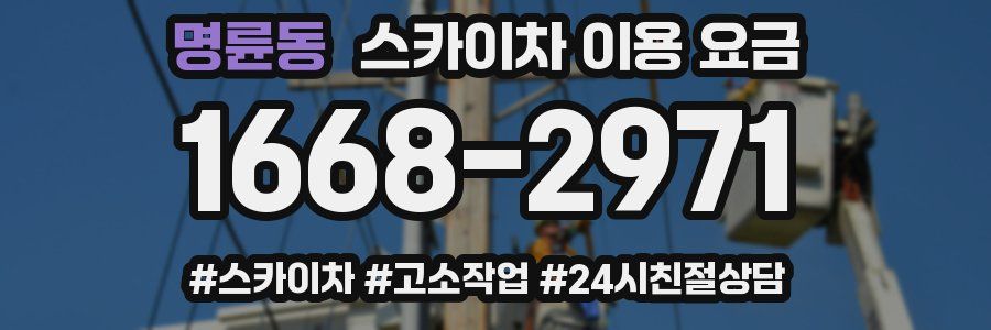 명륜동 스카이차 이용 요금