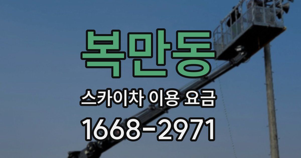 복만동 스카이차 이용 요금