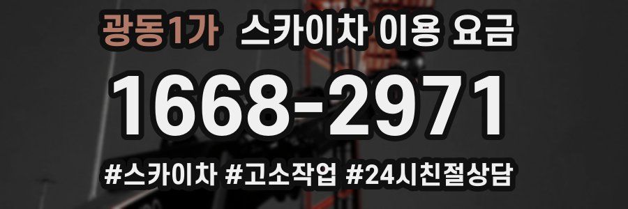 광동1가 스카이차 이용 요금