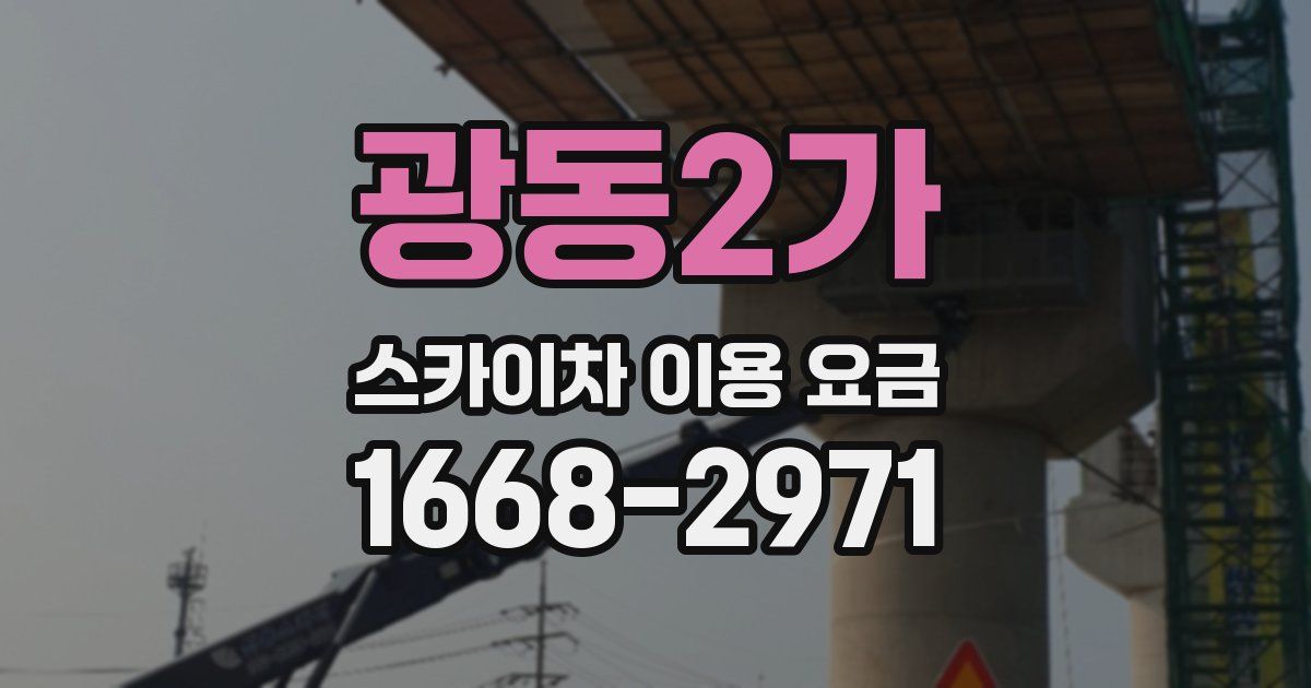 광동2가 스카이차 이용 요금