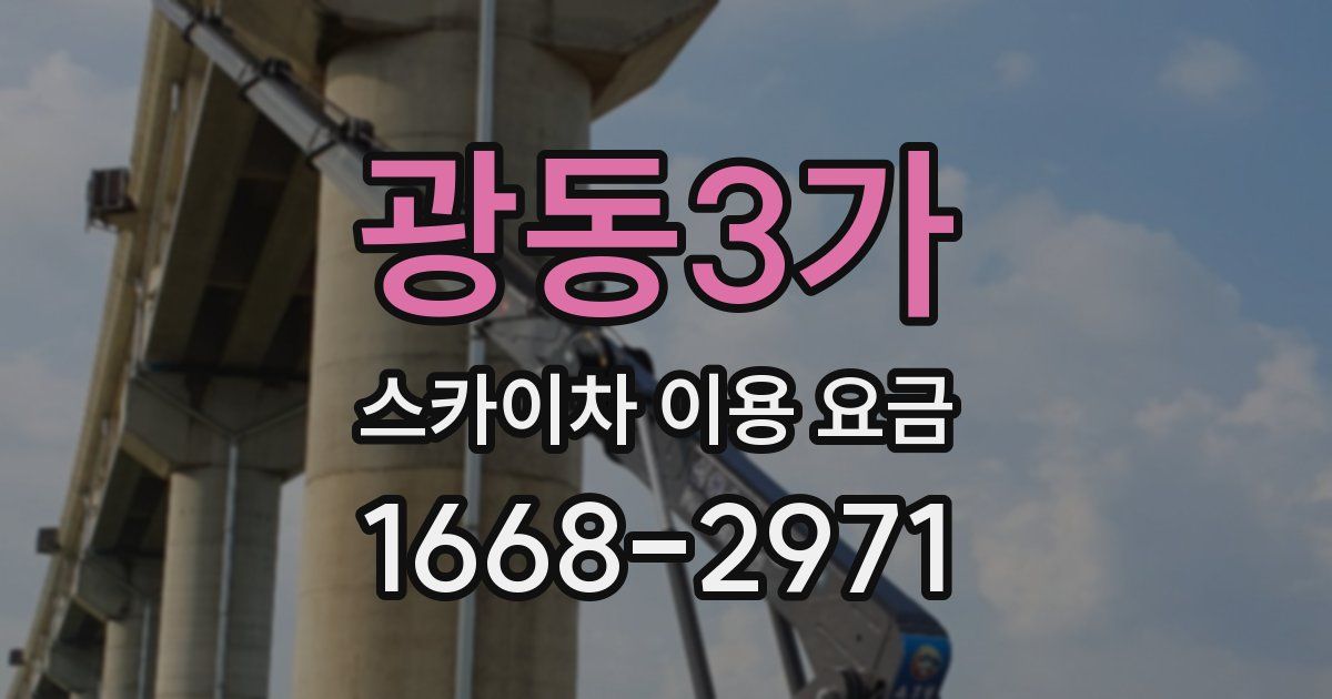 광동3가 스카이차 이용 요금