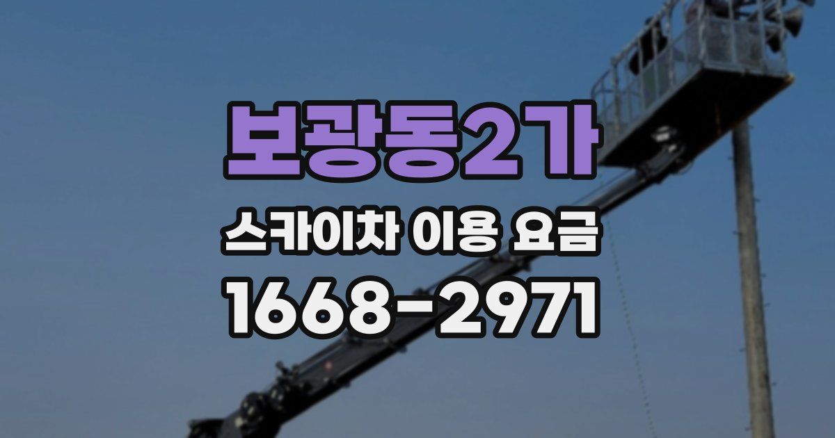 보광동2가 스카이차 이용 요금