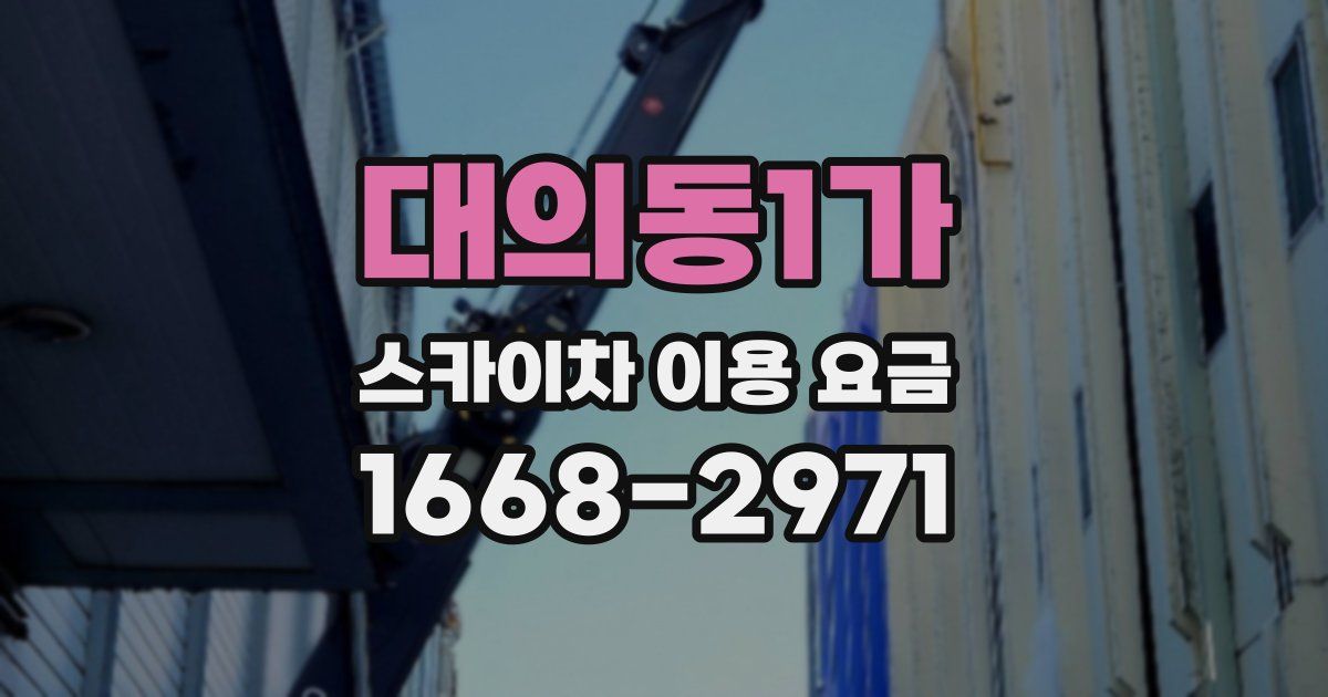 대의동1가 스카이차 이용 요금