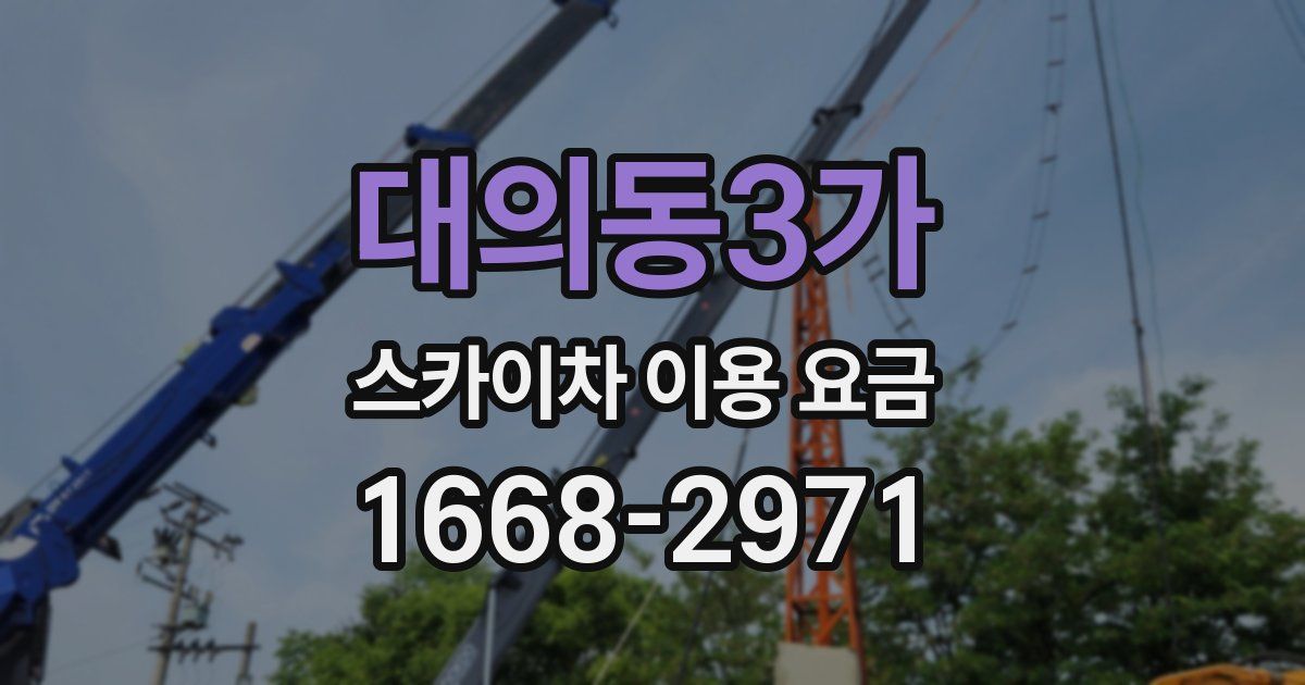 대의동3가 스카이차 이용 요금