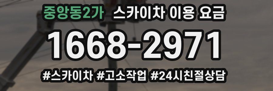 중앙동2가 스카이차 이용 요금