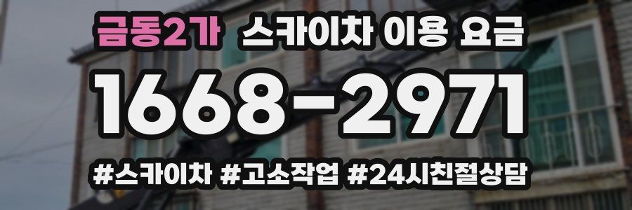 금동2가 스카이차 이용 요금