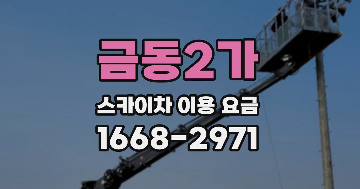금동2가 스카이차 이용 요금