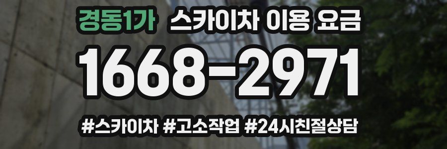 경동1가 스카이차 이용 요금