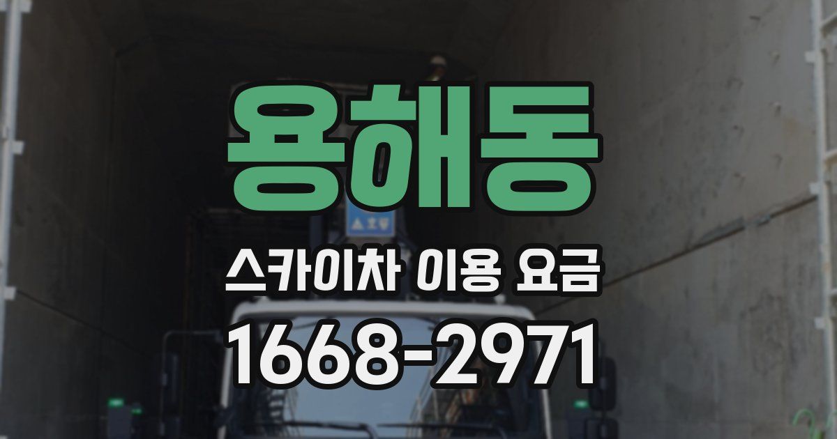 용해동 스카이차 이용 요금