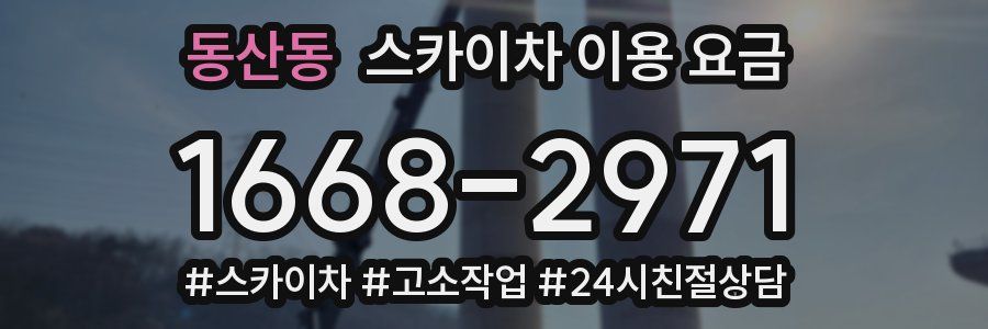 동산동 스카이차 이용 요금