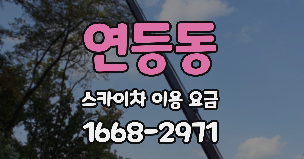 연등동 스카이차 이용 요금