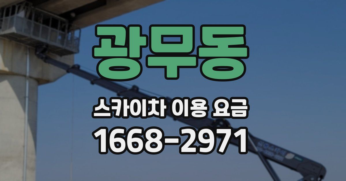 광무동 스카이차 이용 요금