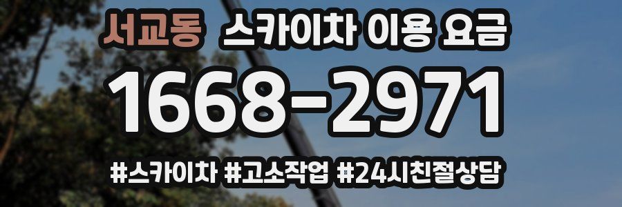 서교동 스카이차 이용 요금