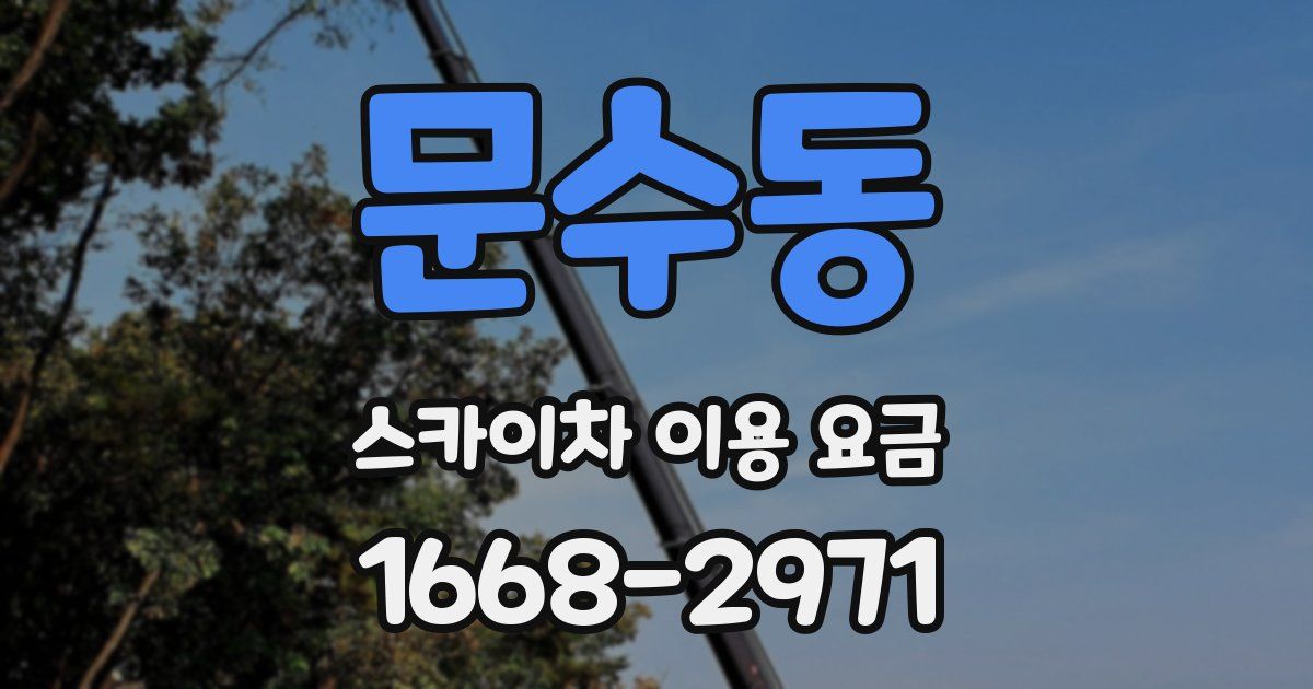문수동 스카이차 이용 요금