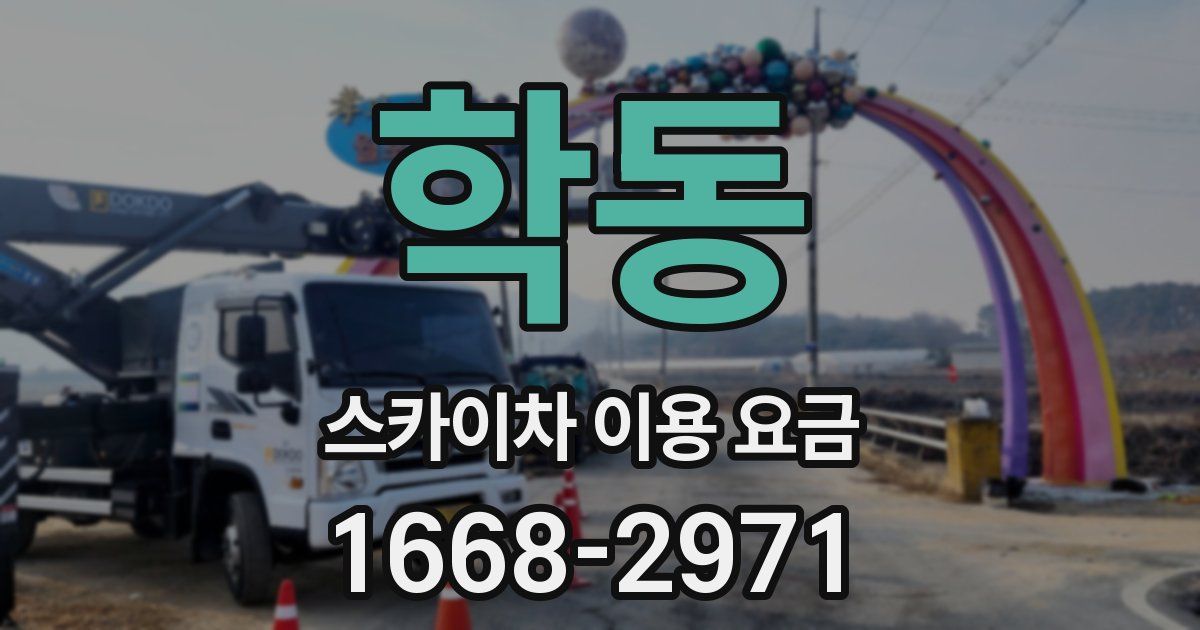 학동 스카이차 이용 요금