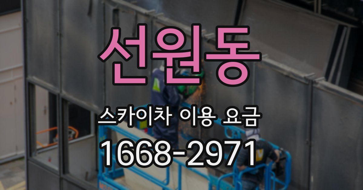 선원동 스카이차 이용 요금