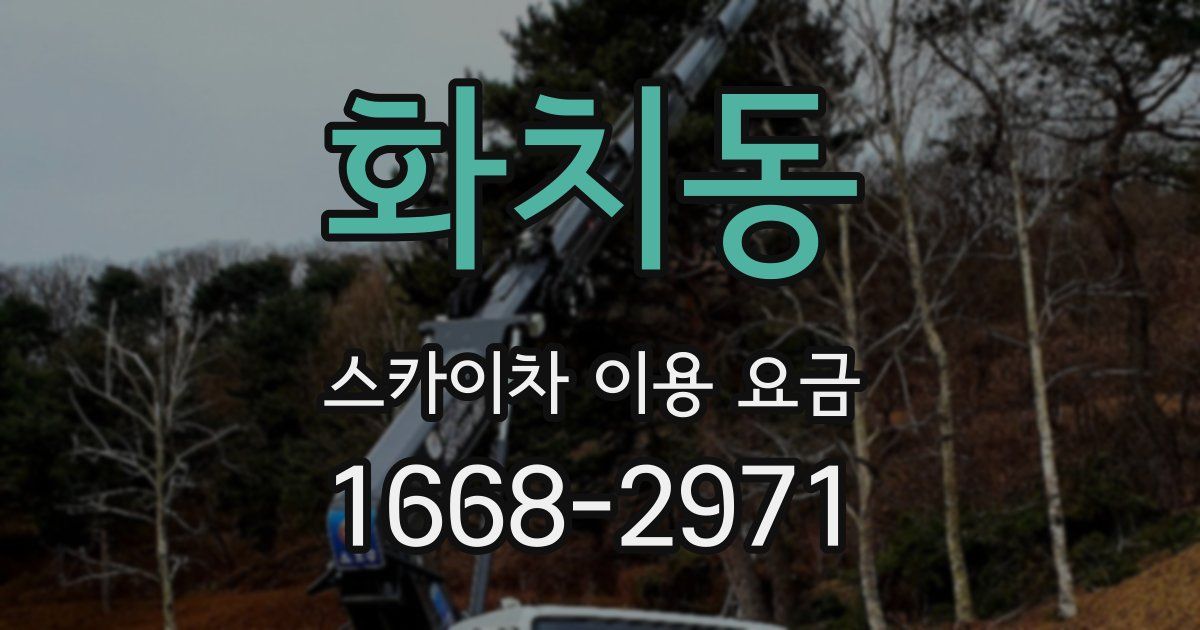 화치동 스카이차 이용 요금