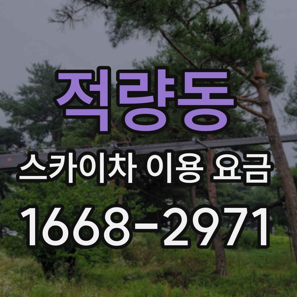 적량동 스카이차 이용 요금