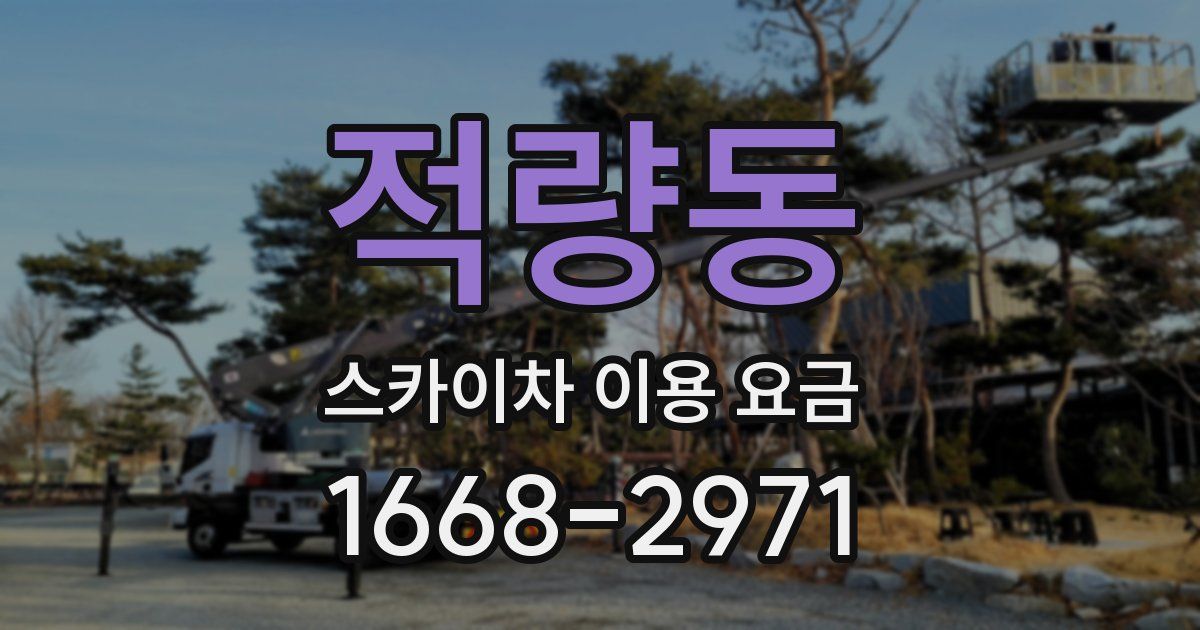 적량동 스카이차 이용 요금