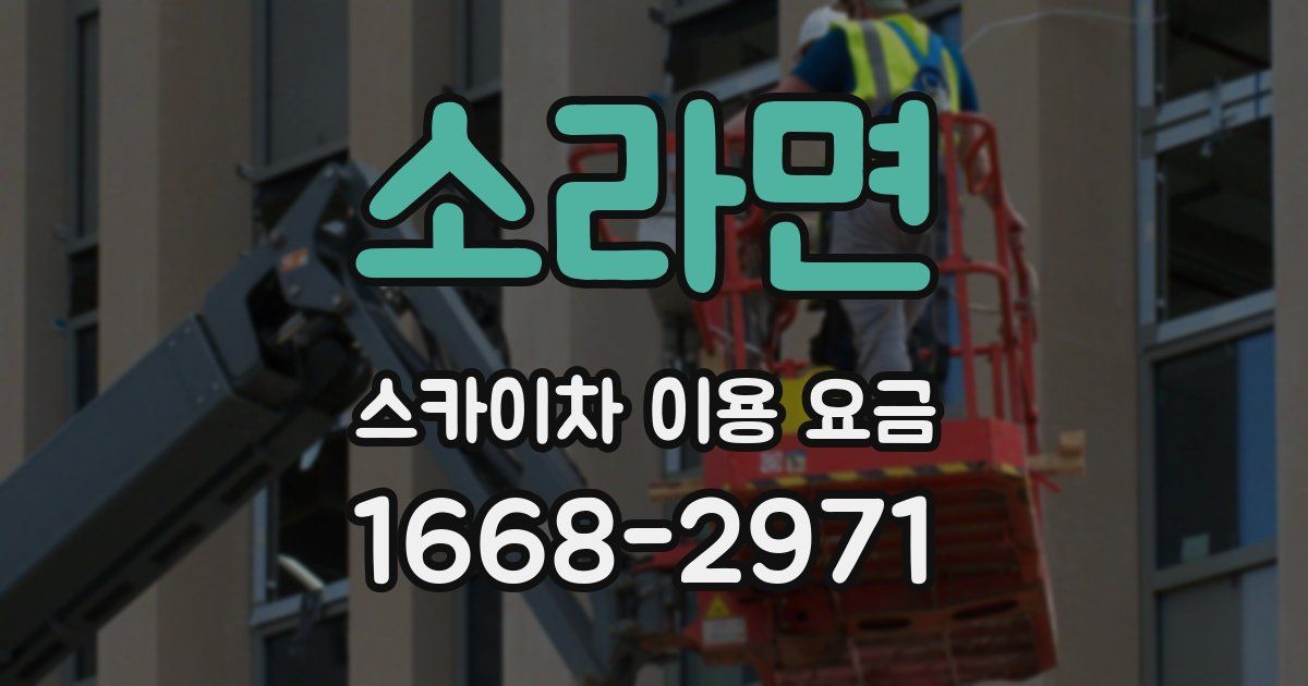 소라면 스카이차 이용 요금