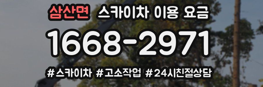 삼산면 스카이차 이용 요금