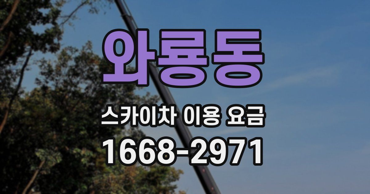 와룡동 스카이차 이용 요금