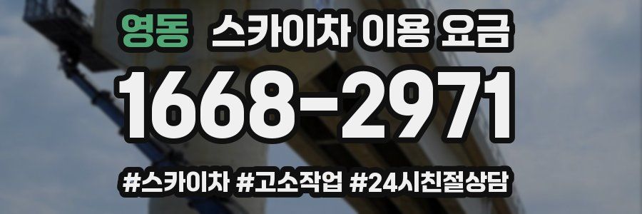 영동 스카이차 이용 요금