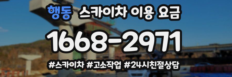 행동 스카이차 이용 요금