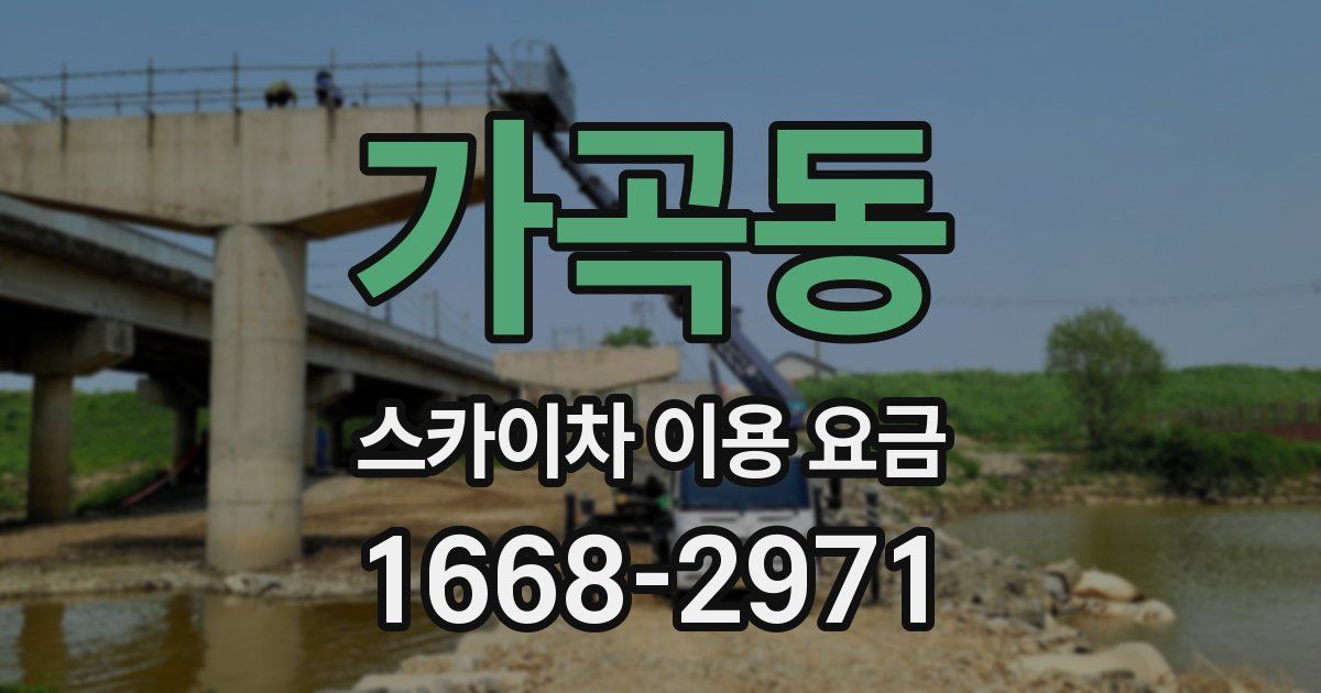 가곡동 스카이차 이용 요금