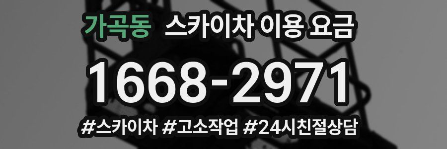 가곡동 스카이차 이용 요금